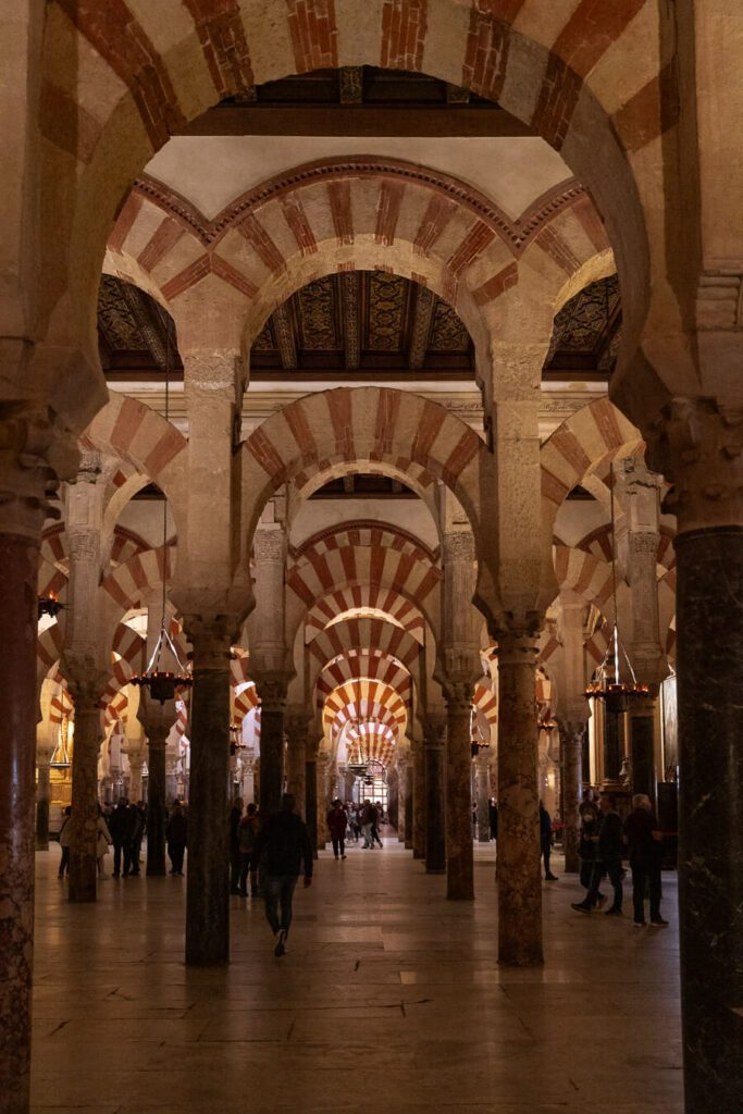 interior of the mosque cathedral cordoba