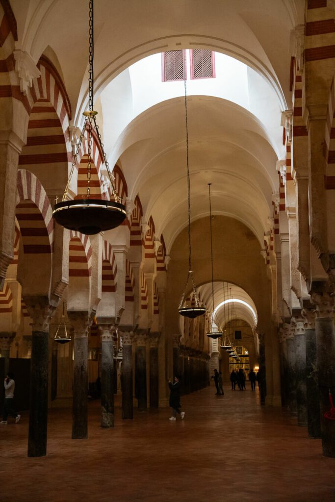 interior of the mosque cathedral cordoba