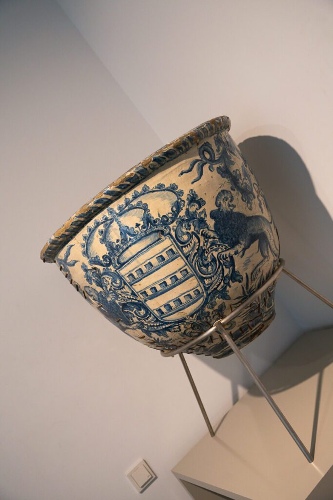 centuries old ceramic pot in ceramics museum triana seville