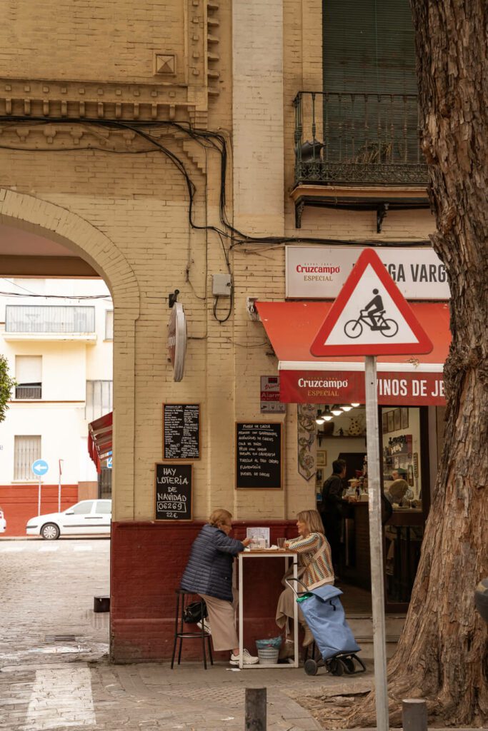 a street corner in Triana Seville
