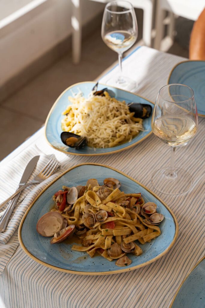 meal at la lampara restaurant procida