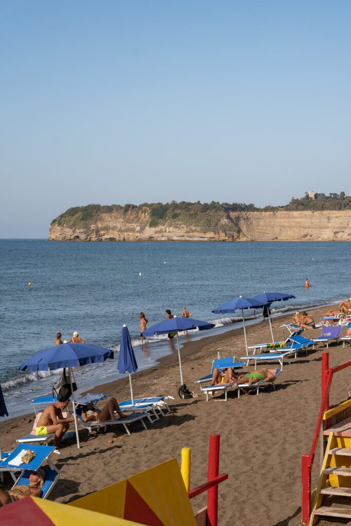 a sunny day at the beach in procida