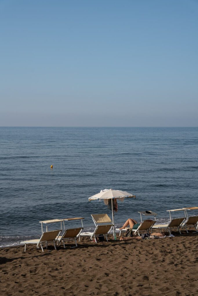 relaxed beach in procida italy