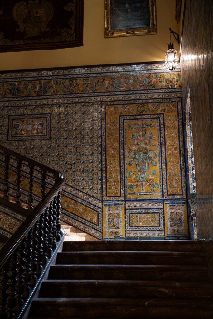 staircase at the Palacio de la Condesa de Lebrija Seville spain