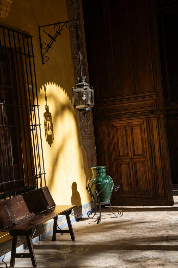 detail of Palacio de Las Dueñas seville courtyard