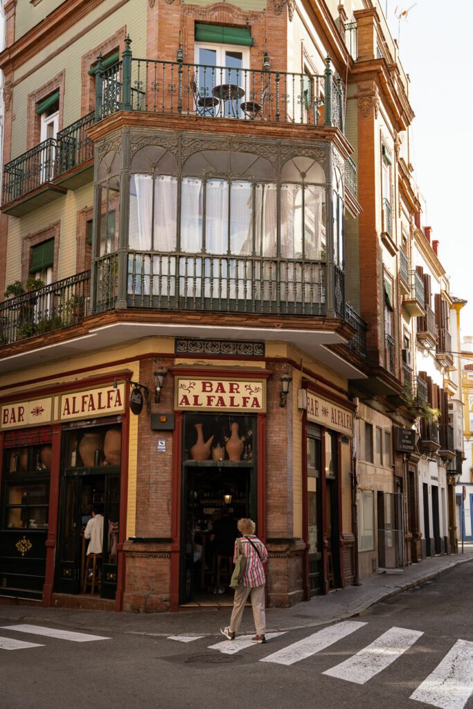 street in santa cruz, seville spain