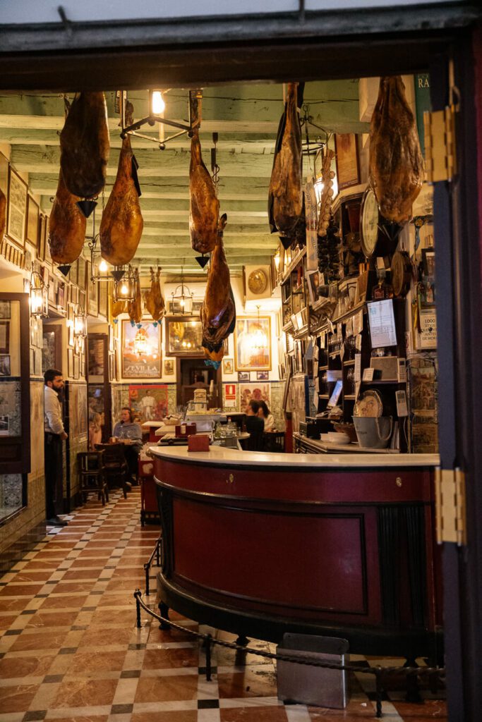 tapas bar interior in seville