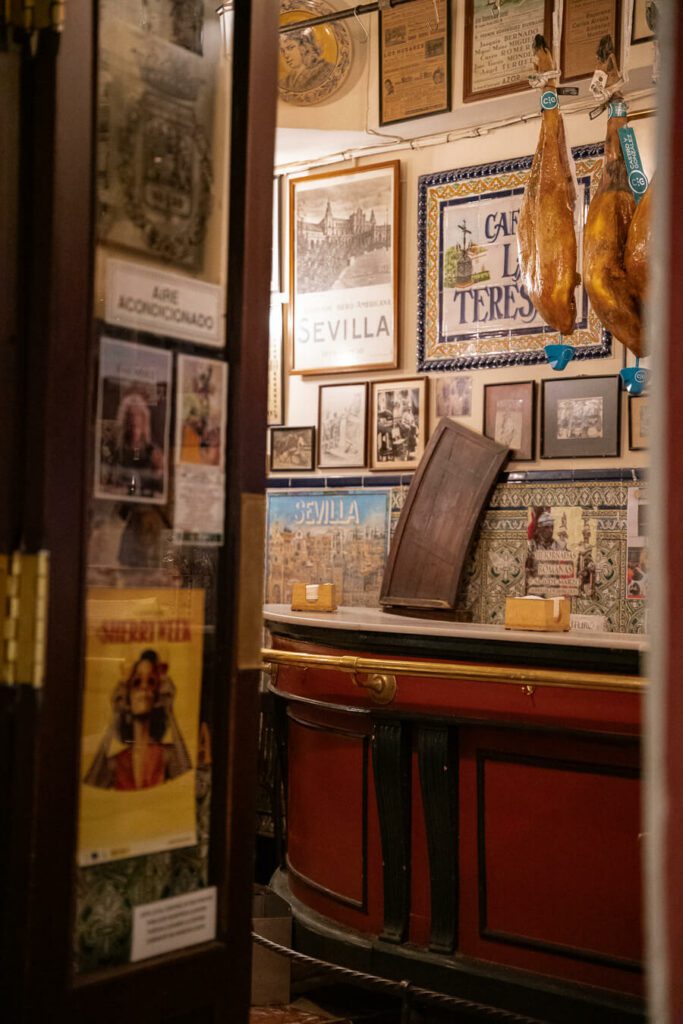 tapas bar decor detail in seville
