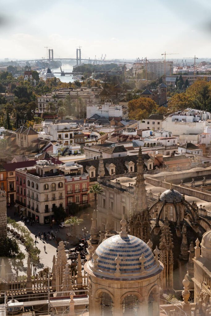 view from Seville Giralda of Seville Spain