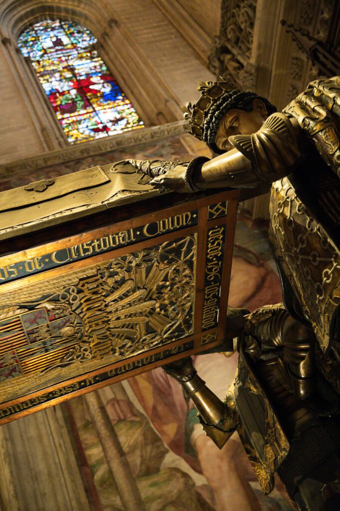 tomb of christopher columbus in seville cathedral spain
