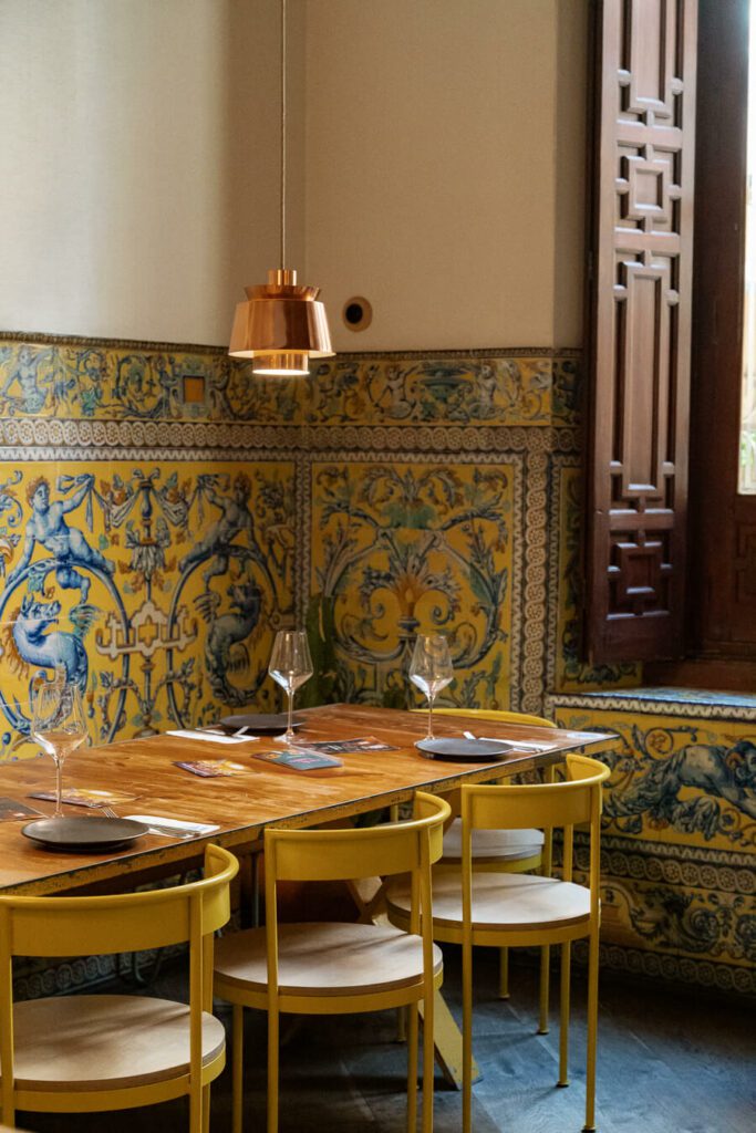 seville restaurant interior with tiles