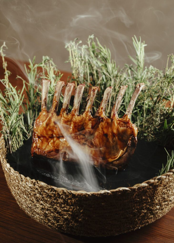 steaming ribs in a top restaurant in seville