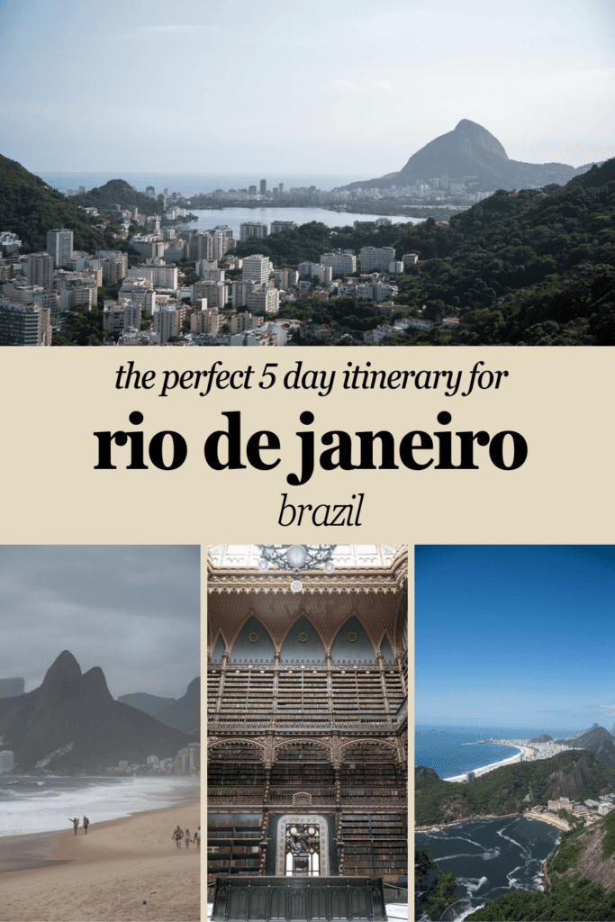 rio de janeiro itinerary 5 days