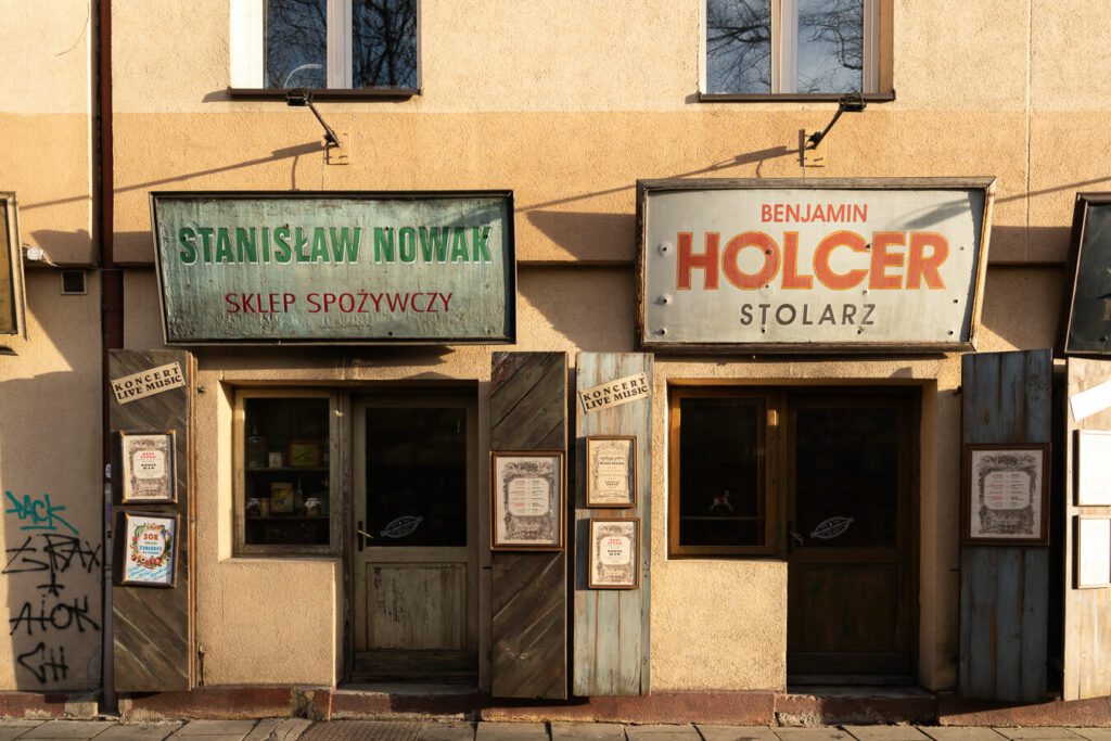 old jewish storefronts in kazimierz krakow