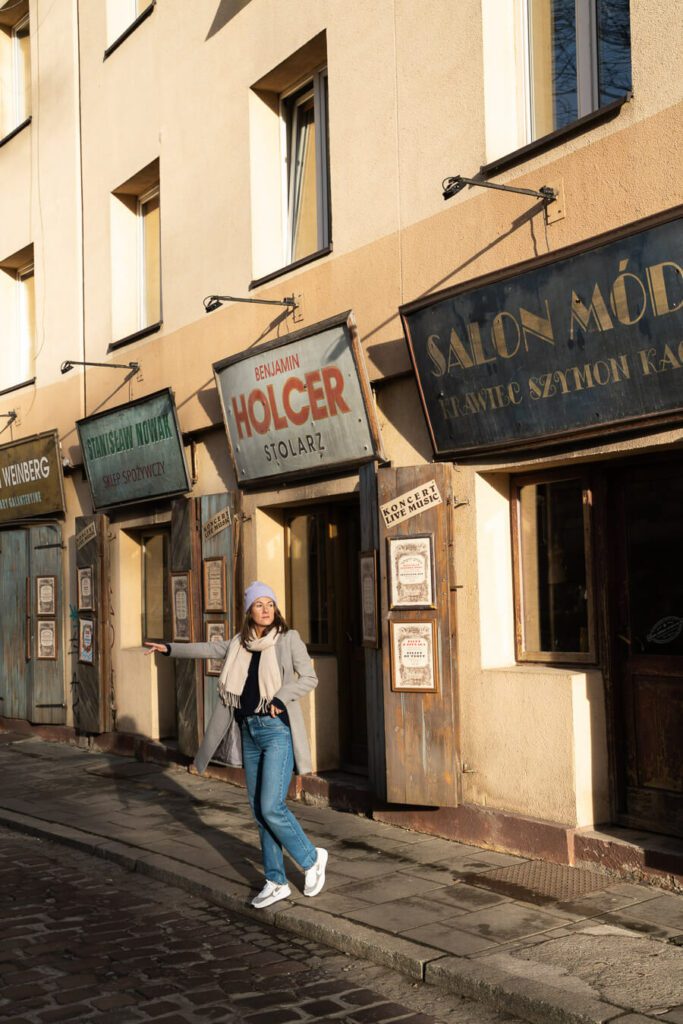 woman, me in kazimierz the krakow jewish quarter