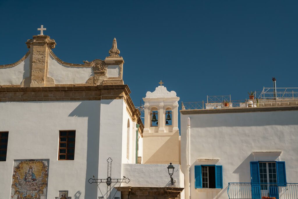 church spires in gallipoli puglia