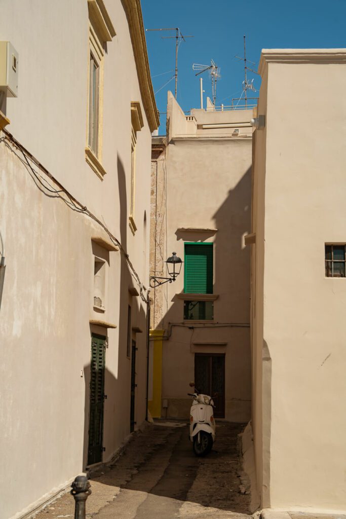 historic center street in gallipoli