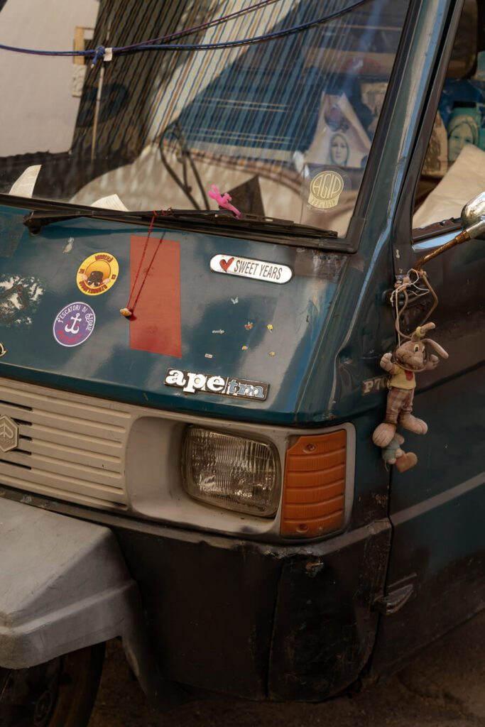 old ape vehicle in puglia