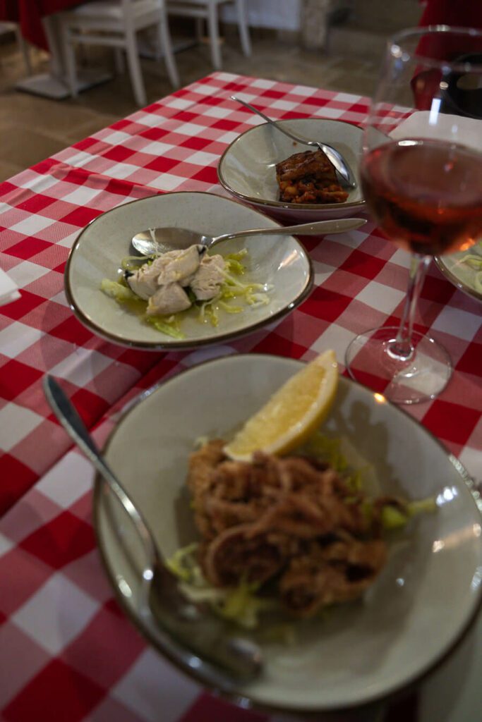 lunch in gallipoli italy
