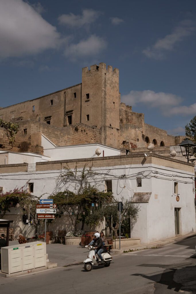 castle from ceramics quarter in grotaglie