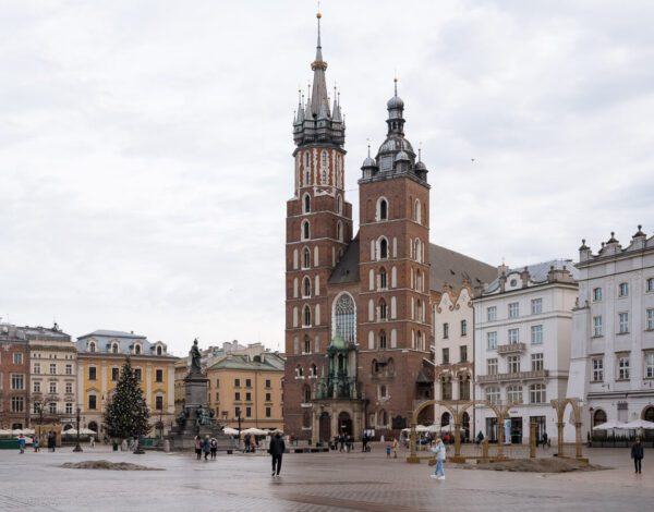 main square in winter, krakow