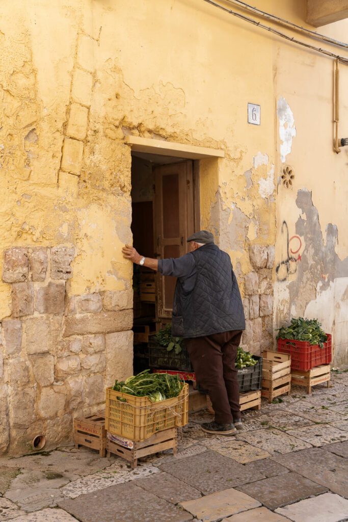 vegetable seller in puglia italy