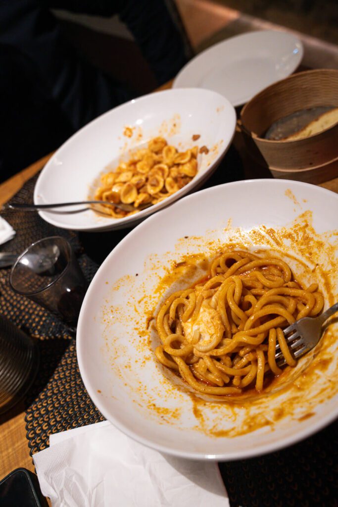 homemade pasta at pein assutt altamura