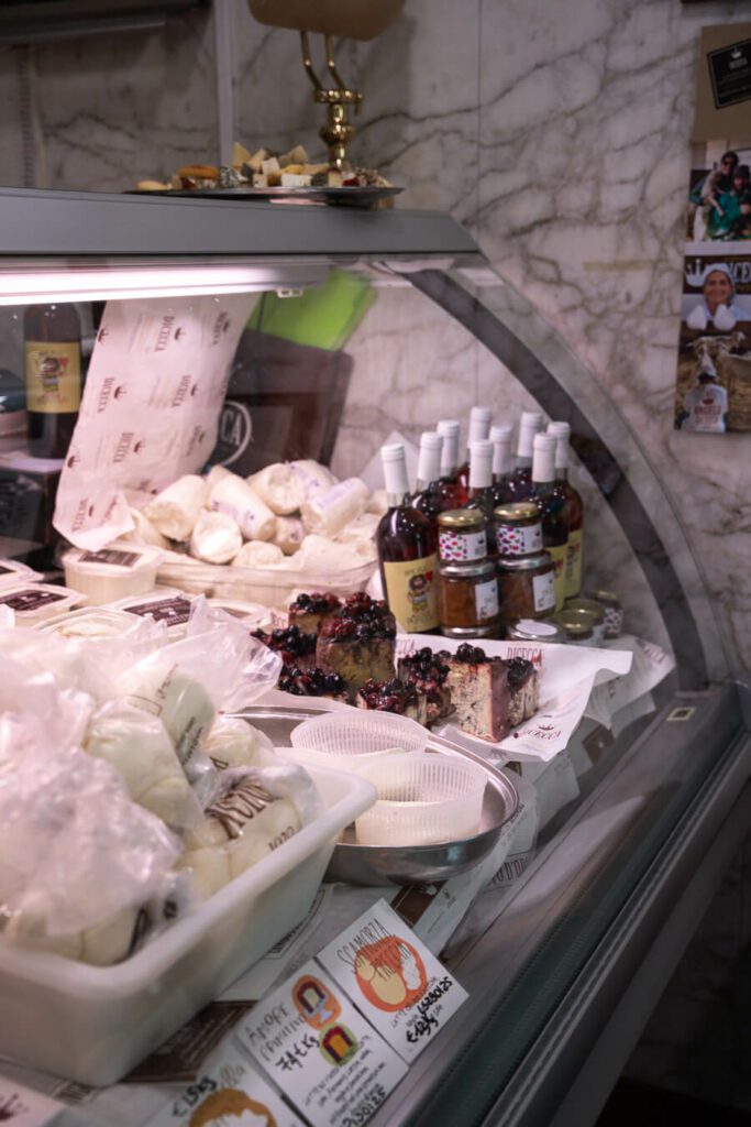 cheese shop counter in altamura