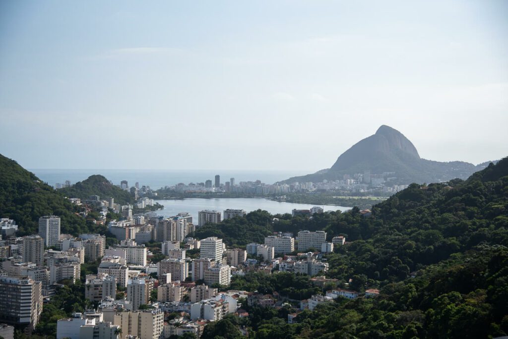 view of rio from Santa Marta favela