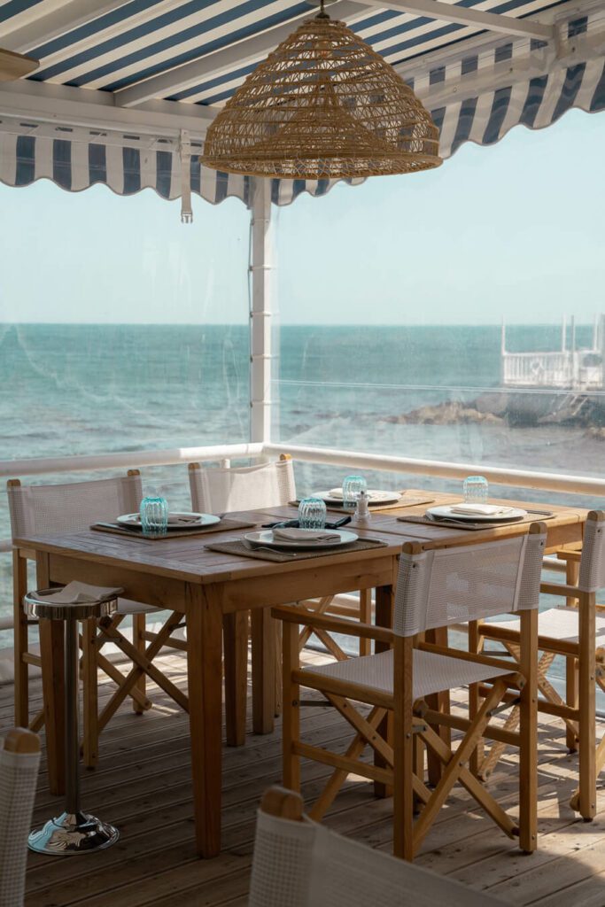 dining at one of the best beach clubs in puglia