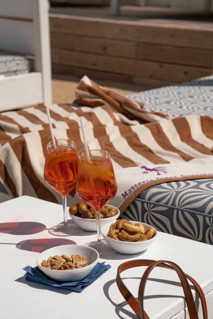 aperitivo at a puglia beach club