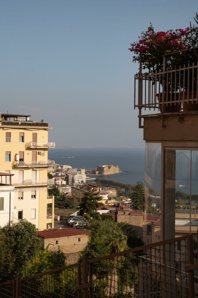view of castel dell'ovo from vomero