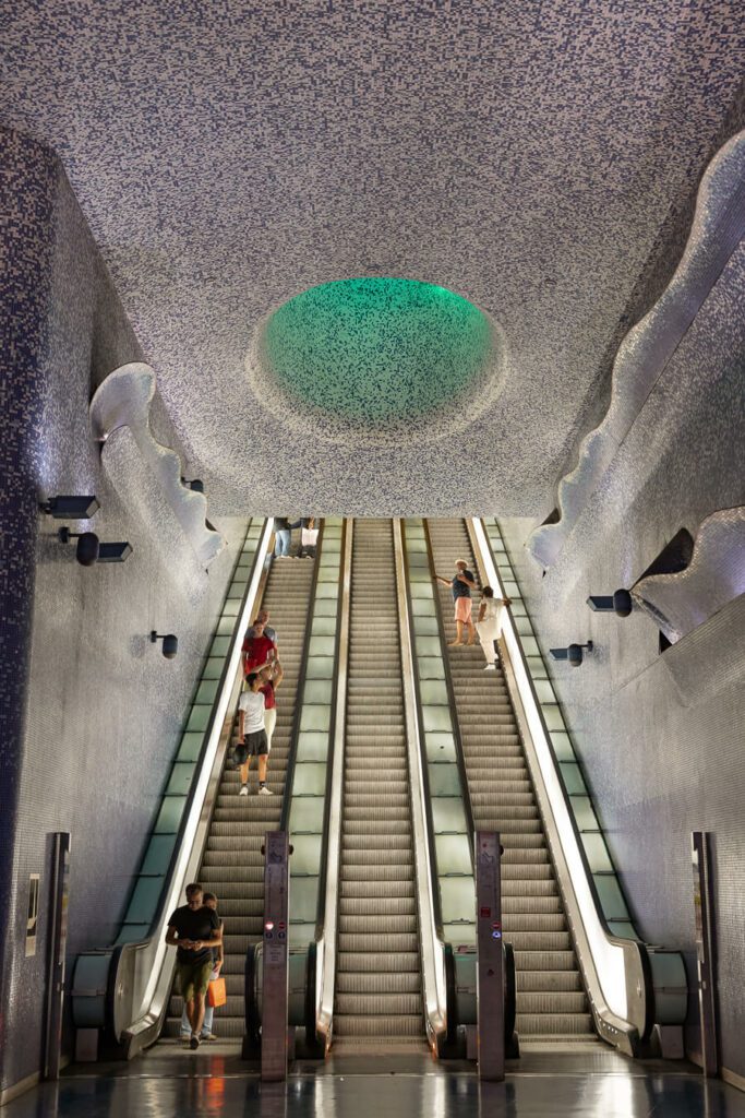Toledo metro station interior naples
