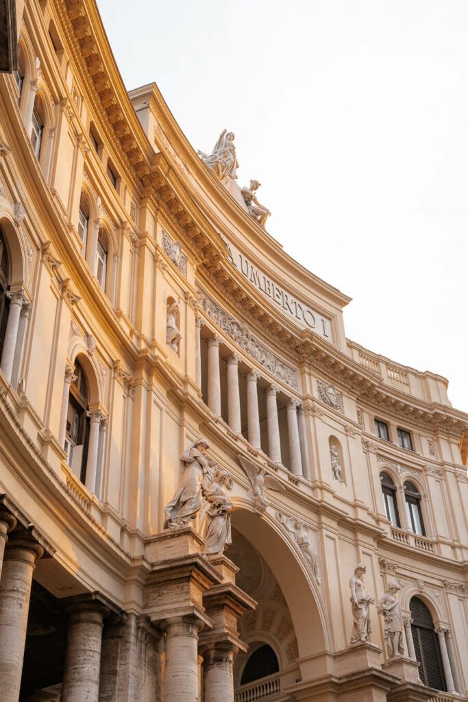 galeria umberto I facade in morning light