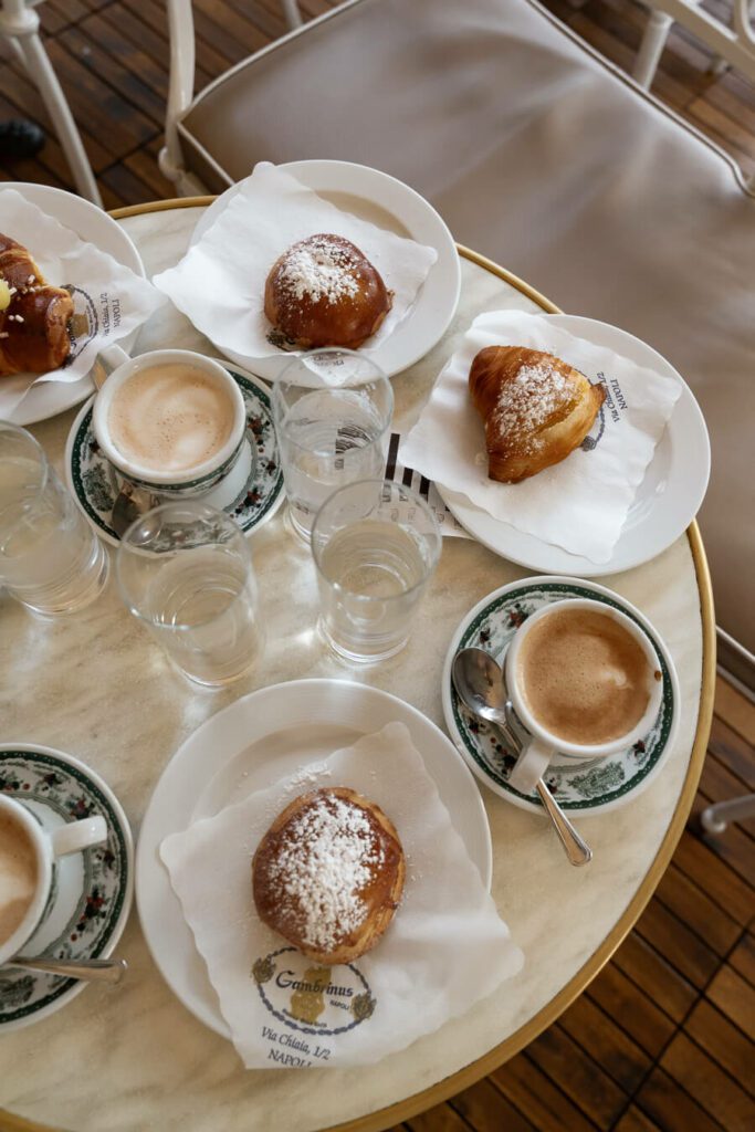Gran Caffe Gambrinus coffee and pastries