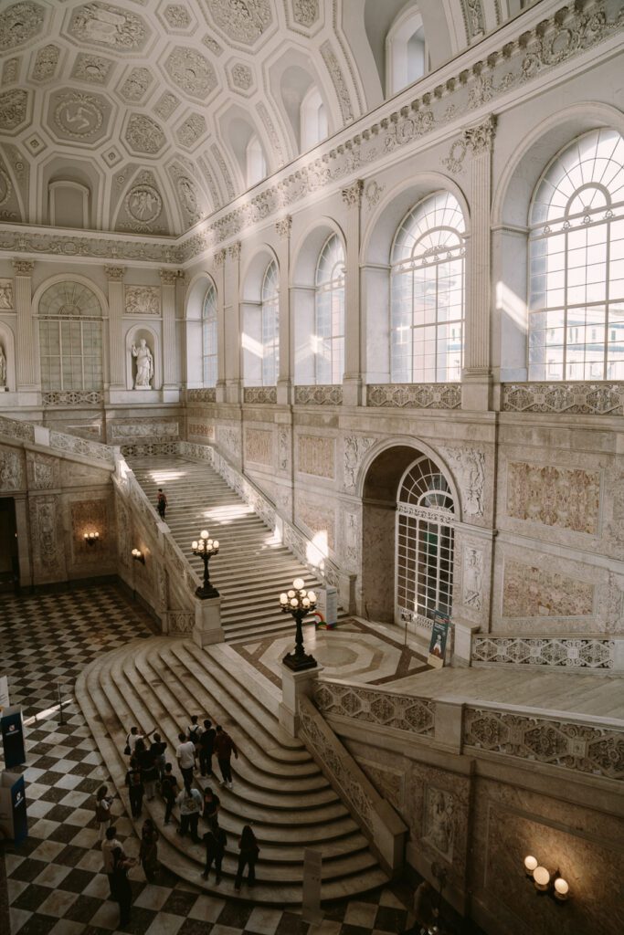 royal palace of naples interior courtyard