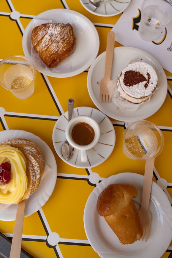 selection of famous naples pastries and desserts