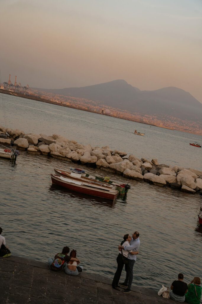 vesuvius views over naples at sunset
