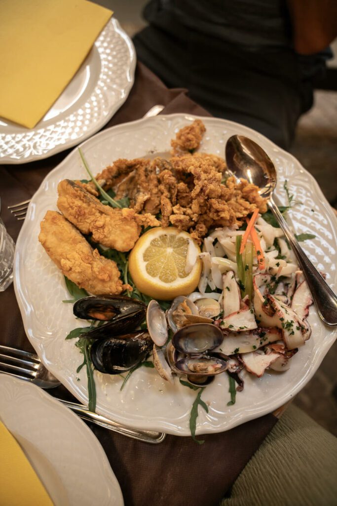 fish dish at one of the best restaurants in naples italy