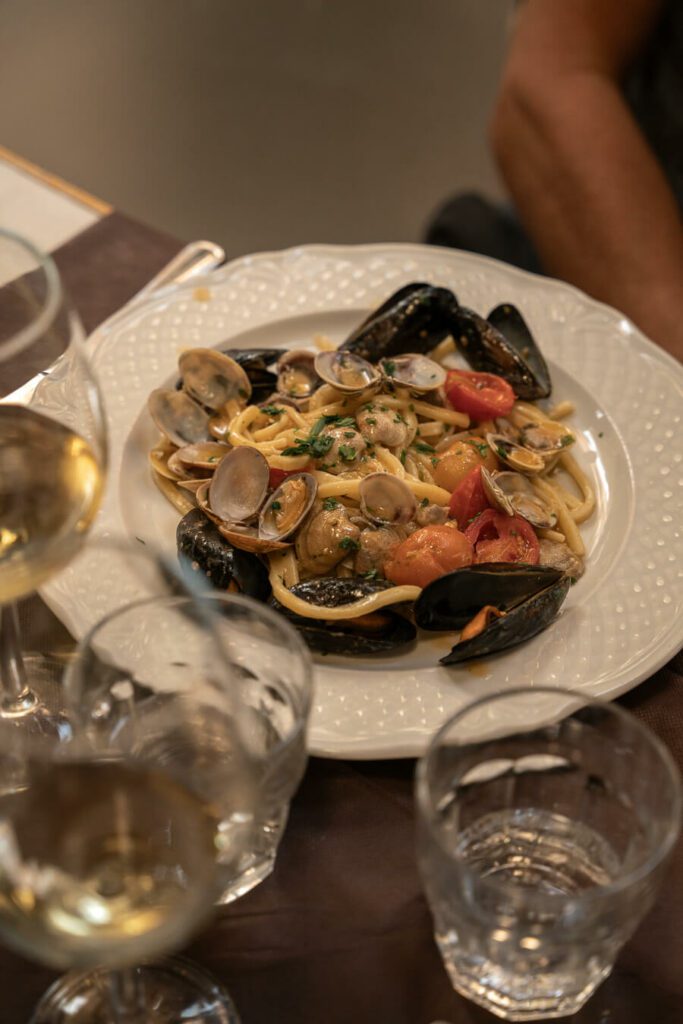 pasta in a naples italy restaurant