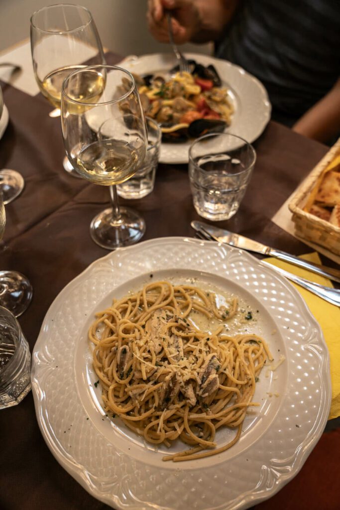 pasta dishes at naples italy restaurant