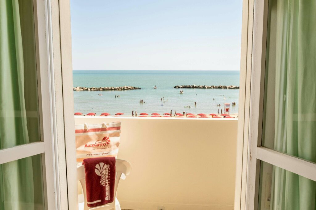 naples italy beach from hotel window