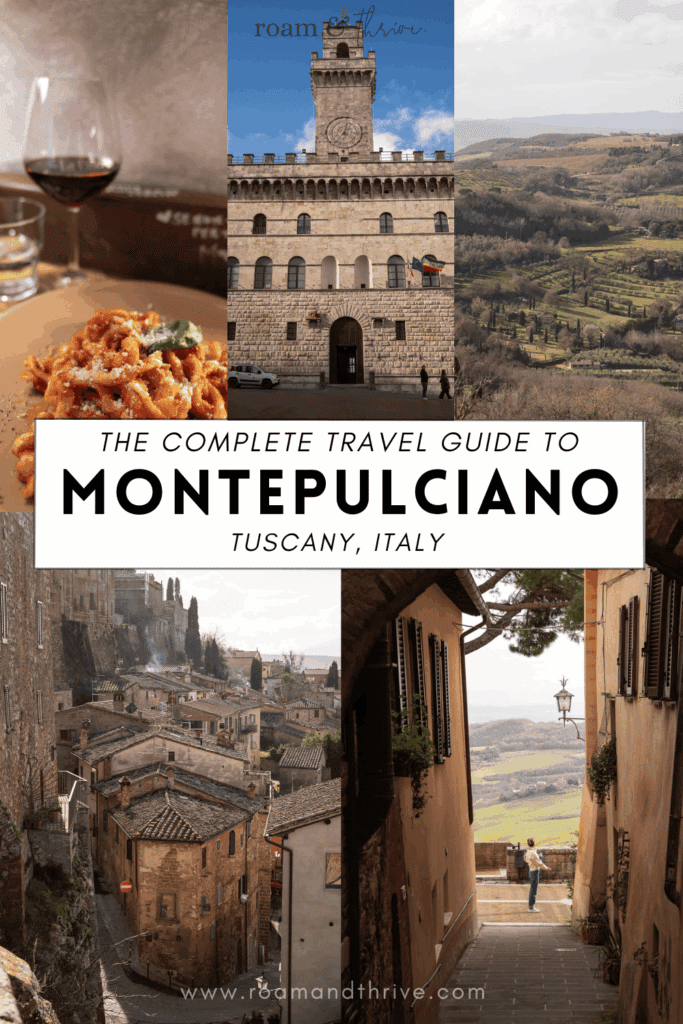 one day in montepulciano itinerary