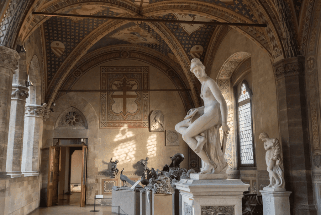 sculptures in an unique museum in florence