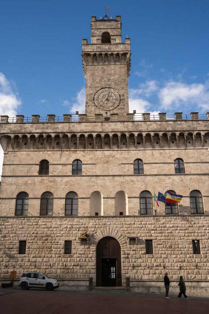 palazzo communale, in montepulciano italy