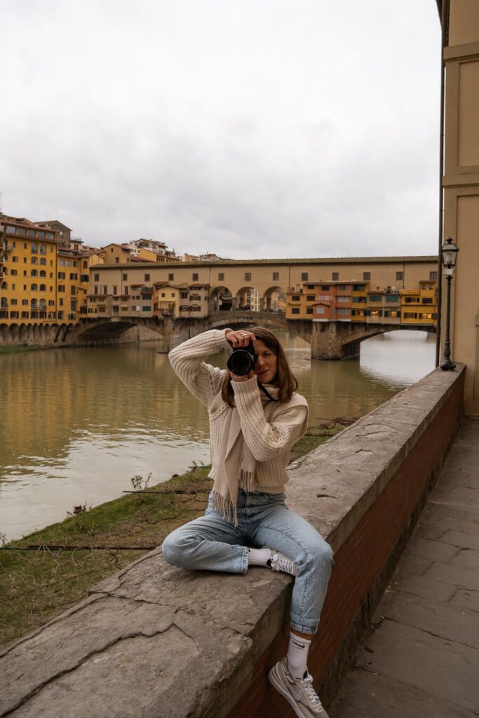 woman, me on the Lungarno florence