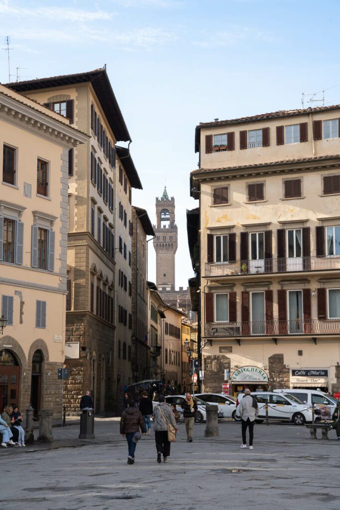santa croce square in florence italy