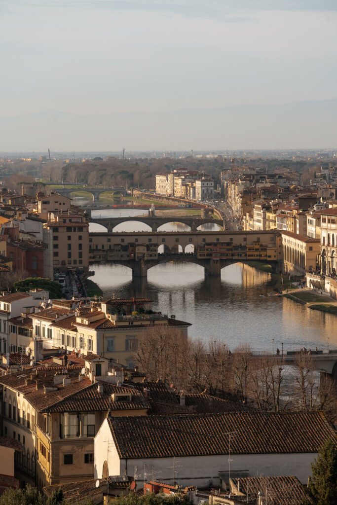 Piazzale Michelangelo florence view of ponte vecchio