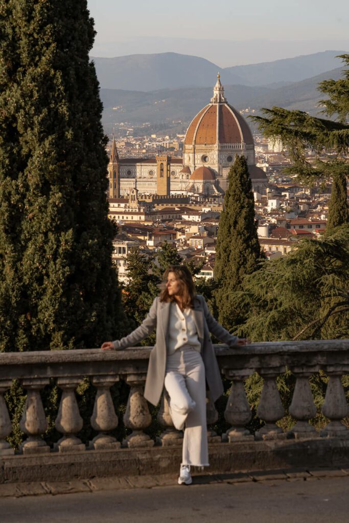 best view in florence italy from San Miniato Church steps
