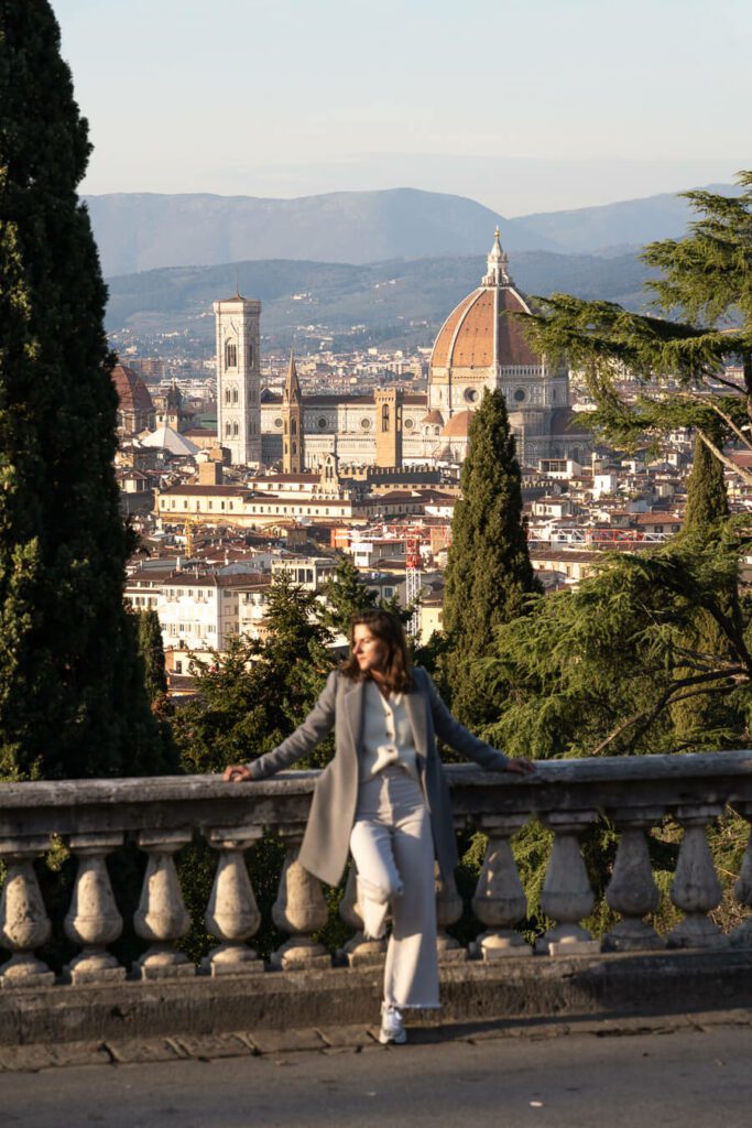 visiting a florence view on a florence itinerary